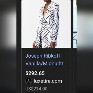Joseph Ribkoff Black and White Abstract Blazer